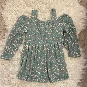 Cloud Chaser Textured Knit Top in Green and Pink